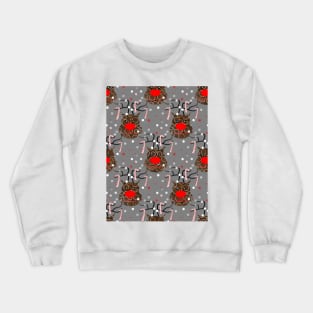 FUNNY  Reindeer Pattern Crewneck Sweatshirt